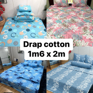 Drap cotton 100% , ga trải giường 1m6 x 2m cotton 100%