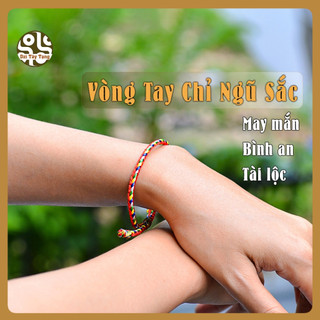 Vòng tay chỉ ngũ sắc - chỉ ngũ sắc tây tạng chỉ ngũ sắc tây tạng bình an may mắn
