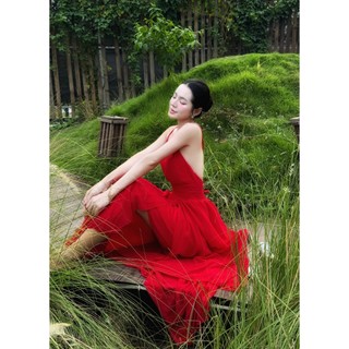 [FreeShip] Đầm maxi đi biển trắng đan lưng -  Nhà Lỳ Có Maxi