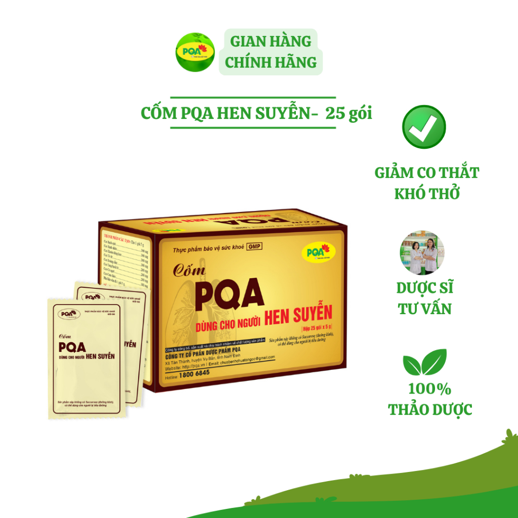 PQA Cốm Hen Suyễn 25 gói