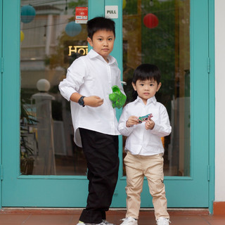 Áo sơ mi tay dài vải oxford - Made by Cutekids