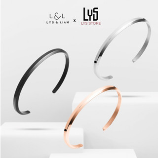 Vòng tay nam nữ Lys Classic Cuff - Vòng tay đôi khắc tên theo yêu , Gift Box Hộp quà tặng nơ đỏ