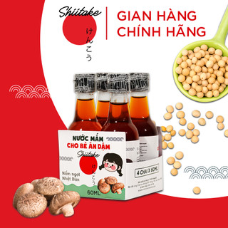  Nước mắm Shiitake cho bé ăn dặm từ 6 Tháng Tuổi làm từ nấm ngọt Nhật Bản giúp bé ăn ngon miệng 60ml/chai