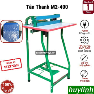 Máy hàn miệng túi đạp chân Tân Thanh M2-400 - máy dập bao bì - máy ép túi ni long - ny-lon