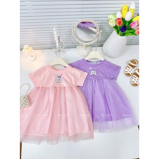 Váy hè cho bé gái, váy ren thỏ tím cho bé gái xinh xắn size từ 8-20kg -orastore