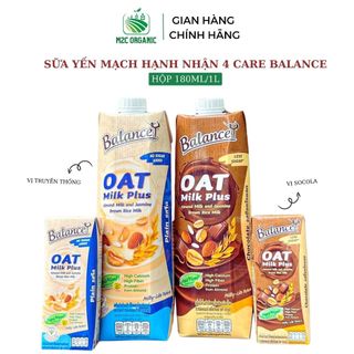 Sữa yến mạch, hạnh nhân Thái Lan 4Care Balance 180ml,1L vị truyền thống/socola