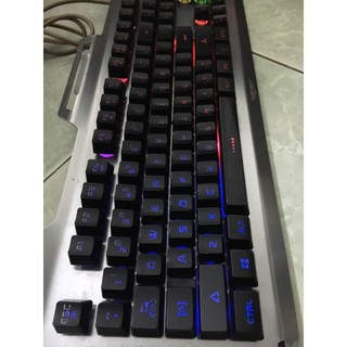 Bàn phím giả cơ Newmen GM816 mặt kim loại chống cháy hàng cũ còn rất đẹp bán rẻ_ bàn phím chơi game có led