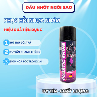 Phục hồi nhựa nhám,vỏ xe Sprayking Plastic Shine 400ML tặng khăn MicroFiber