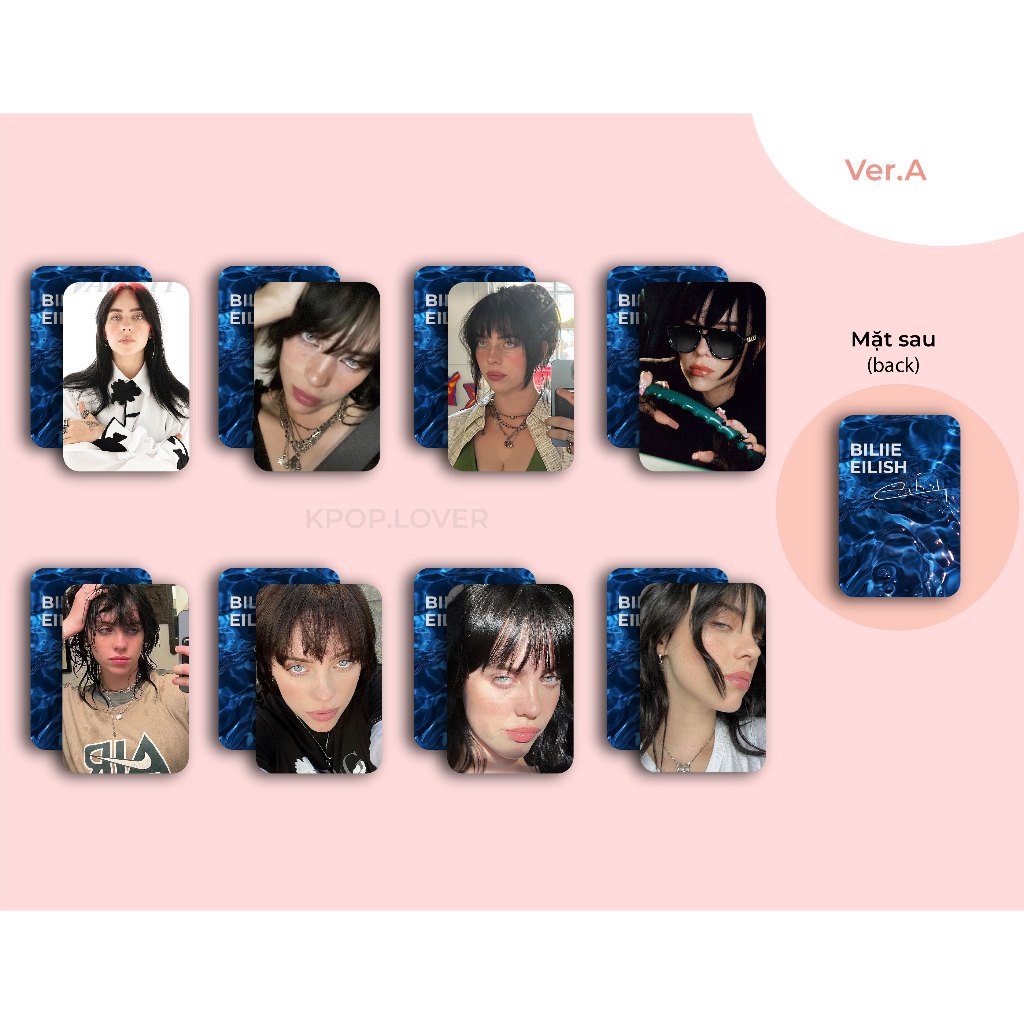 SET 8 CARD BO GÓC Billie Eilish