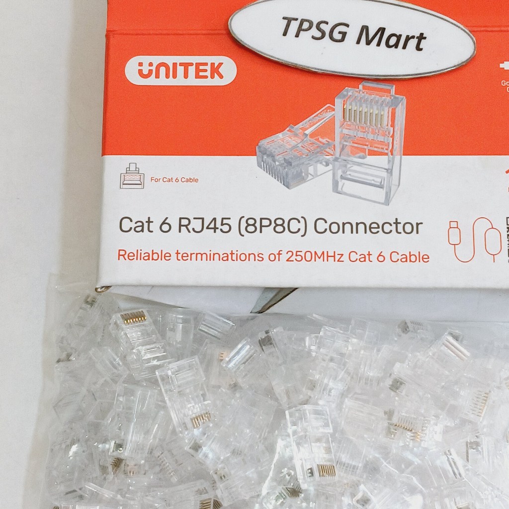 Đầu RJ45 CAT 6 / Cat 6 RJ45 8P8C Connector (UNITEK chính hãng)