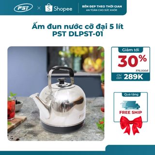 Ấm Đun Nước INOX 5 Lít, Ấm Điện Siêu Tốc Tự Ngắt Đế Liền Còi Báo Nước 1500W Sôi Bảo Hành 12 Tháng mã C-DLPST01