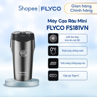 Máy Cạo Râu Mini Flyco FS181VN 2 Lưỡi Kép Thân Máy Kháng Nước - Hàng Chính Hãng
