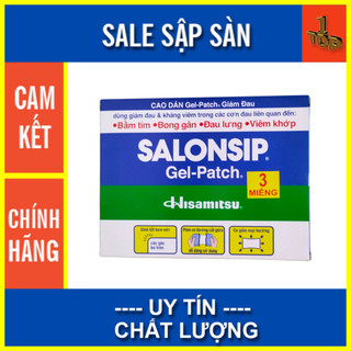Salonsip Gel-Patch - Cao dán hỗ trợ giảm đau xương, căng cơ, bong gân Salonsip (3 miếng x 8 bao)  - Top1 Pharmacy