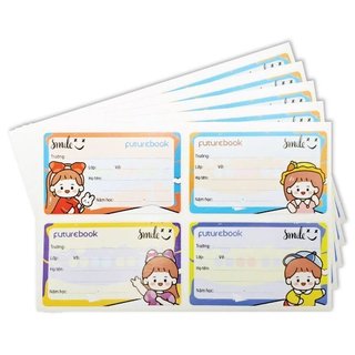 [MẪU MỚI 2024] Nhãn Vở Học Sinh Futurebook SMILE (Xấp 20 Nhãn)