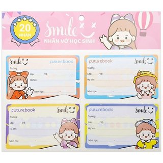 Nhãn vở học sinh futurebook smile