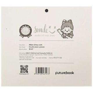 [MẪU MỚI 2024] Nhãn Vở Học Sinh Futurebook SMILE (Xấp 20 Nhãn)