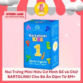 [DATE T6.2026] Nui Trứng Mini Hữu Cơ Hình Số Và Chữ Cái 2 Trứng Bartolini Ý Cho bé Ăn Dặm Từ 8M+ 250g