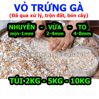 Túi 2kg/5kg/10kg Vỏ Trứng Gà diệt ốc sên, bổ sung canxi, tơi xốp đất (chọn số kg ở phân loại)