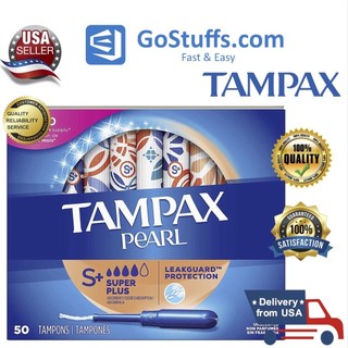 [Hàng Mỹ] Băng vệ sinh dạng ống Tampon siêu thấm Tampax Pearl Super Plus hộp 50 miếng
