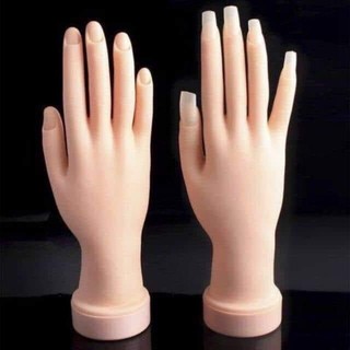 Bàn tay giả silicone học làm nail - loại khớp dẻo linh hoạt