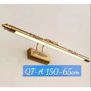 Đèn soi tranh đèn soi gương dài 65cm đèn led ánh sáng 3 chế độ,chất liệu hợp kim nhôm màu vàng đồng