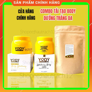 Combo tái tạo da body+ dưỡng trắng body yody phương anh