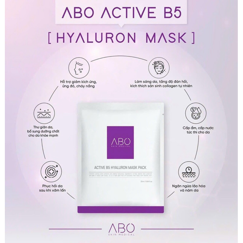 Mặt Nạ Cấp Ẩm Phục Hồi ABO Active B5 Hyaluron Mask Pack