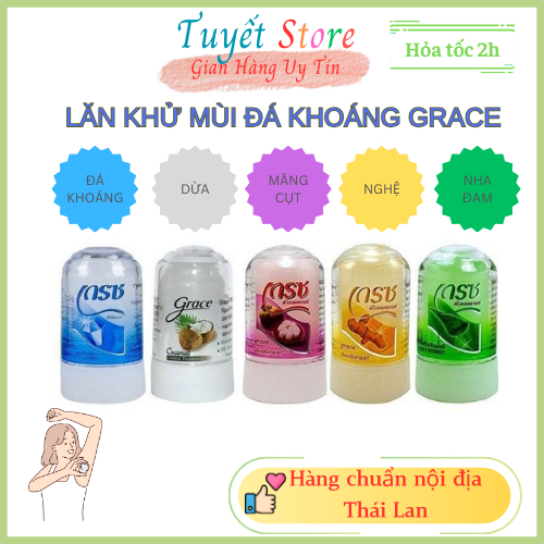 Lăn khử mùi đá khoáng Grace Thái Lan