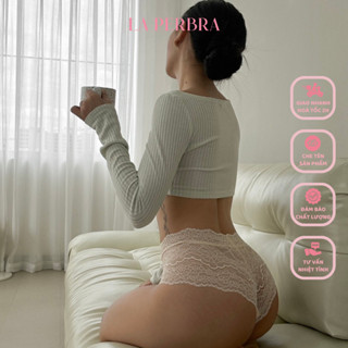 Quần Boxer Ren Nữ Cạp Thấp Vải Mềm Mại Co Dãn Quần Lót Nữ Sexy Thiết Kế La Perbra - Quần Daisy