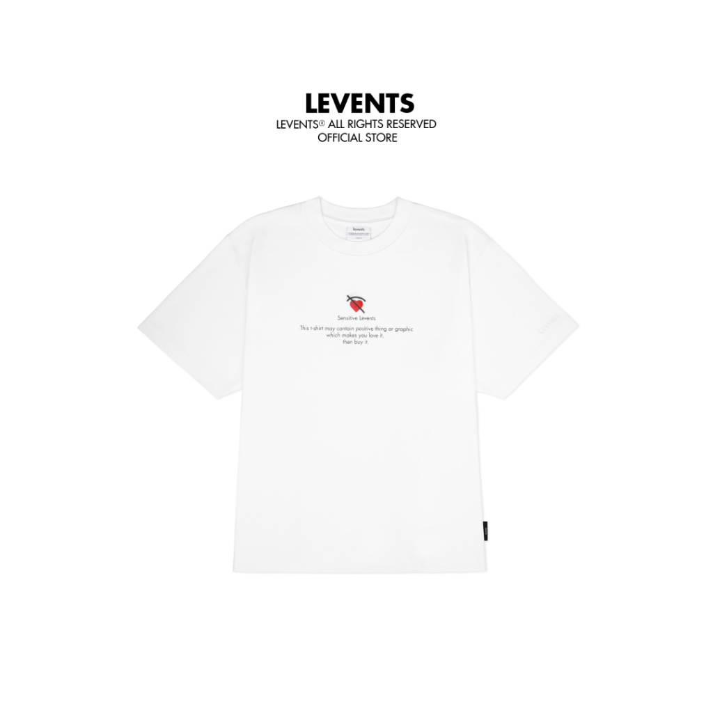 Áo thun Boxy Levents Mini Heart/ White Tee 100% Cotton Unisex T-shirt Oversized