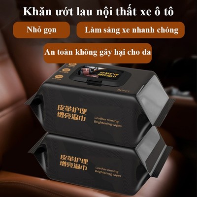 Khăn ướt chuyên dụng lau nội thất ô tô MYT khăn ướt vệ sinh đồ da nội thất ô tô làm sạch bảo dưỡng đa năng