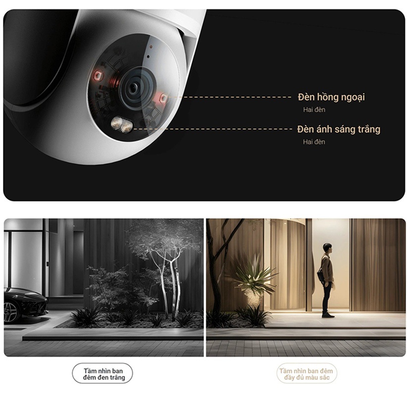 Camera giám sát ngoài trời Xiaomi CW300,1440P HD,ban đêm màu sắc đầy đủ,xem từ xa ứng dụng di động | BigBuy360 - bigbuy360.vn