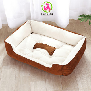 Đệm ngủ chó mèo, nệm ngủ hình chữ nhật dày ấm áp cho thú cưng chó mèo Luna Pet NN02