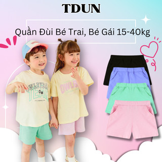 Quần đùi cho bé trai TDUN Q001 chất liệu thun da cá mềm mịn co giãn cạp chun tốt nhiều màu size 15-40kg 002