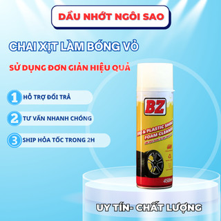 BZ PHỤC HỒI BẢO DƯỠNG VỎ XE & NHỰA NHÁM XE chai nhôm 600ML tặng khăn Microfiber