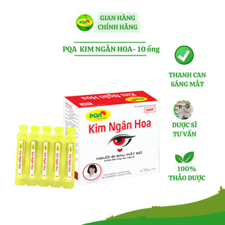 PQA Kim Ngân Hoa: đau mắt đỏ, viêm kết mạc- hộp 10 ống