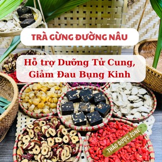 Trà Gừng Đường Nâu Thảo Mộc An Nhiên giảm đau bụng kinh,ấm tử cung, bổ máu, giữ ấm cơ thể