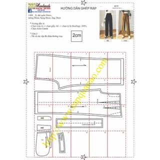 Rập giấy a0 mã 1408 - rập quần suông