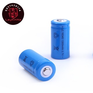 Pin sạc 16340 cr123a 3.7v 1300 mah - pin chạy quạt, đèn, đồ chơi, máy cạo râu