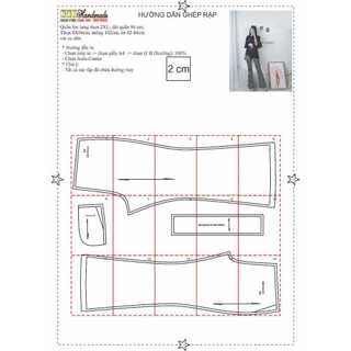 Rập giấy may quần loe thun mã 08-