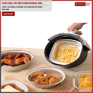Khay Bát Lót Nồi Chiên Không Dầu Size 22cm Chất Liệu Nhôm Dày Cứng Dẫn Nhiệt Tốt Bát Bạc Hàng Tốt