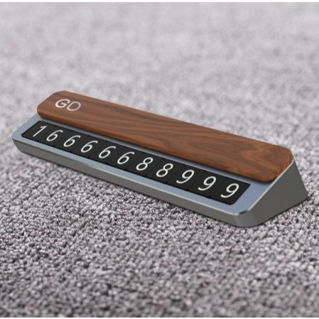 Bảng số điện thoại đặt taplo xe ô tô bằng kim loại nguyên khối cực chắc chắn