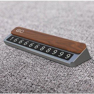 Bảng số điện thoại đặt taplo xe ô tô bằng kim loại nguyên khối cực chắc chắn