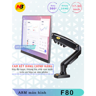 NB–F80 /Giá Treo Màn hình máy tính/ Tay treo màn hình/ Xoay 360 độ [Màn Hình 17" - 30"] – [ Ưu việt hơn XL03/ M051]
