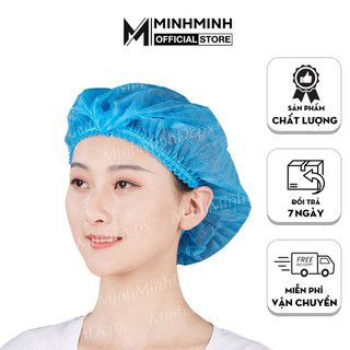 Nón trùm tóc con sâu - Mũ trùm đầu bảo hộ cao cấp bịch 100 Cái