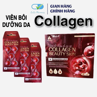 Viên bôi collagen dưỡng da cao cấp collagen beauty skin hộp 30 viên