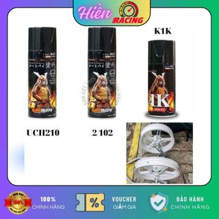 Combo 3 chai sơn xịt samurai màu trắng sáng gồm: uch210 - 2/102 - k1k