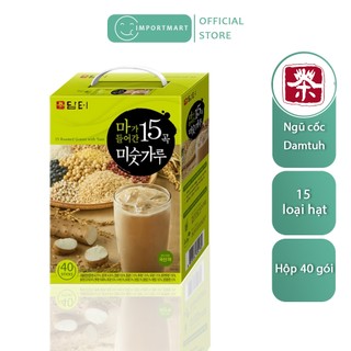 Bột ngũ cốc 15 loại hạt damtuh hàn quốc - hộp 40 gói