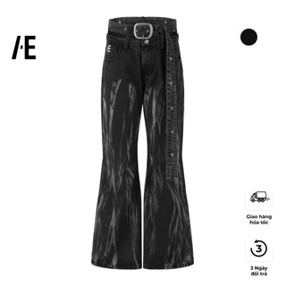 Quần jeans nam ống loe kèm thắt lưng Aesir Studios màu xám - 557