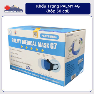 Khẩu Trang Y Tế Palmy Pharma G7 4 Lớp Chống Khuẩn, Ngăn Bụi Mịn Cao Cấp